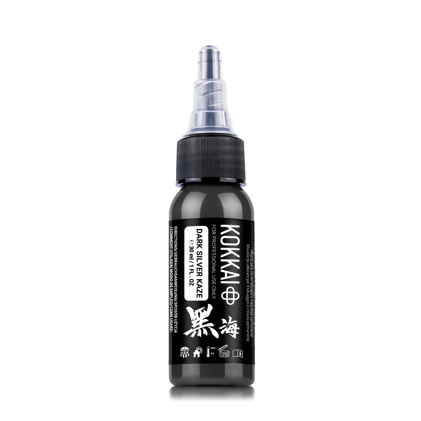 Kokkai Sumi Ink DARK SILVER KAZE ½oz | 1oz