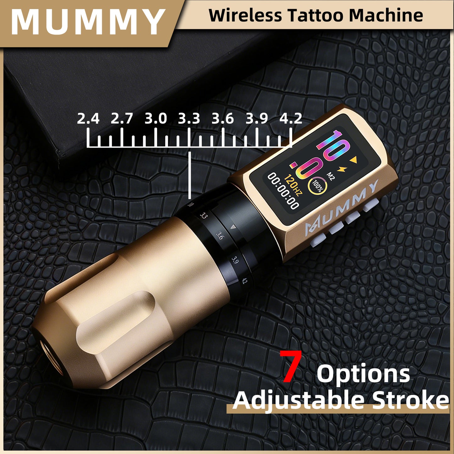 MUMMY SHORT PEN Adjustable Stroke (Gold)