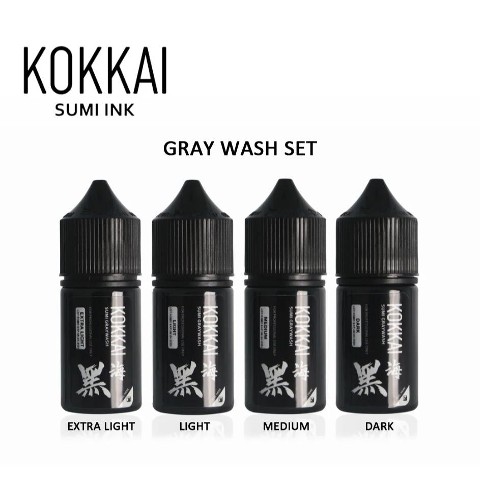 Kokkai Sumi Ink GRAYWASH SET 1oz (4pcs)