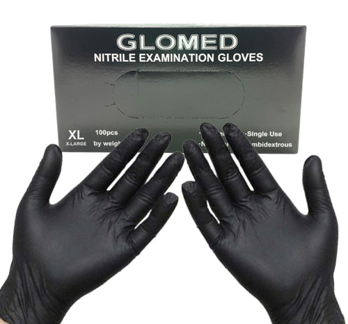 GLOMED Nitrile Gloves - Black