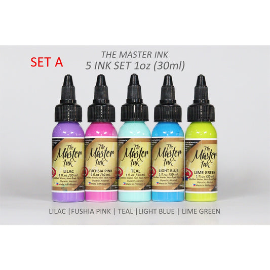 THE MASTER INK 5pcs COLOR SET - ½oz | 1oz