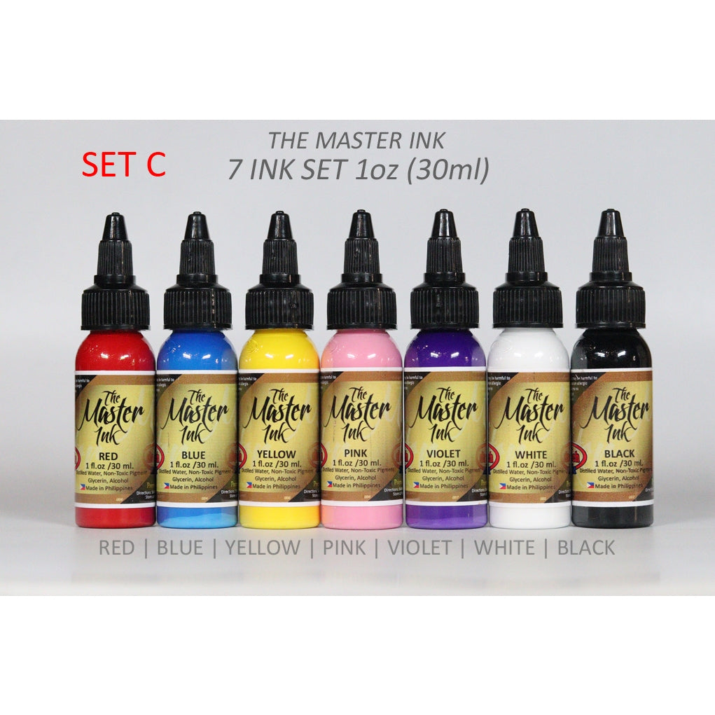 THE MASTER INK 7pcs Colors SET - ½oz | 1oz