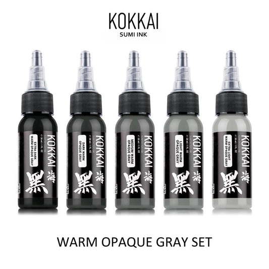 Kokkai Sumi Ink WARM OPAQUE GRAY SET (5 Colors)