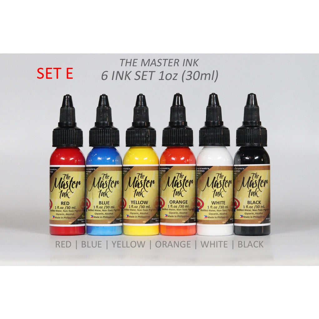 THE MASTER INK 6pcs COLOR SET - ½oz | 1oz