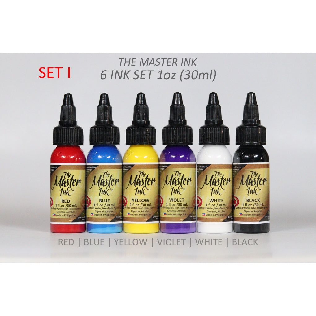 THE MASTER INK 6pcs COLOR SET - ½oz | 1oz