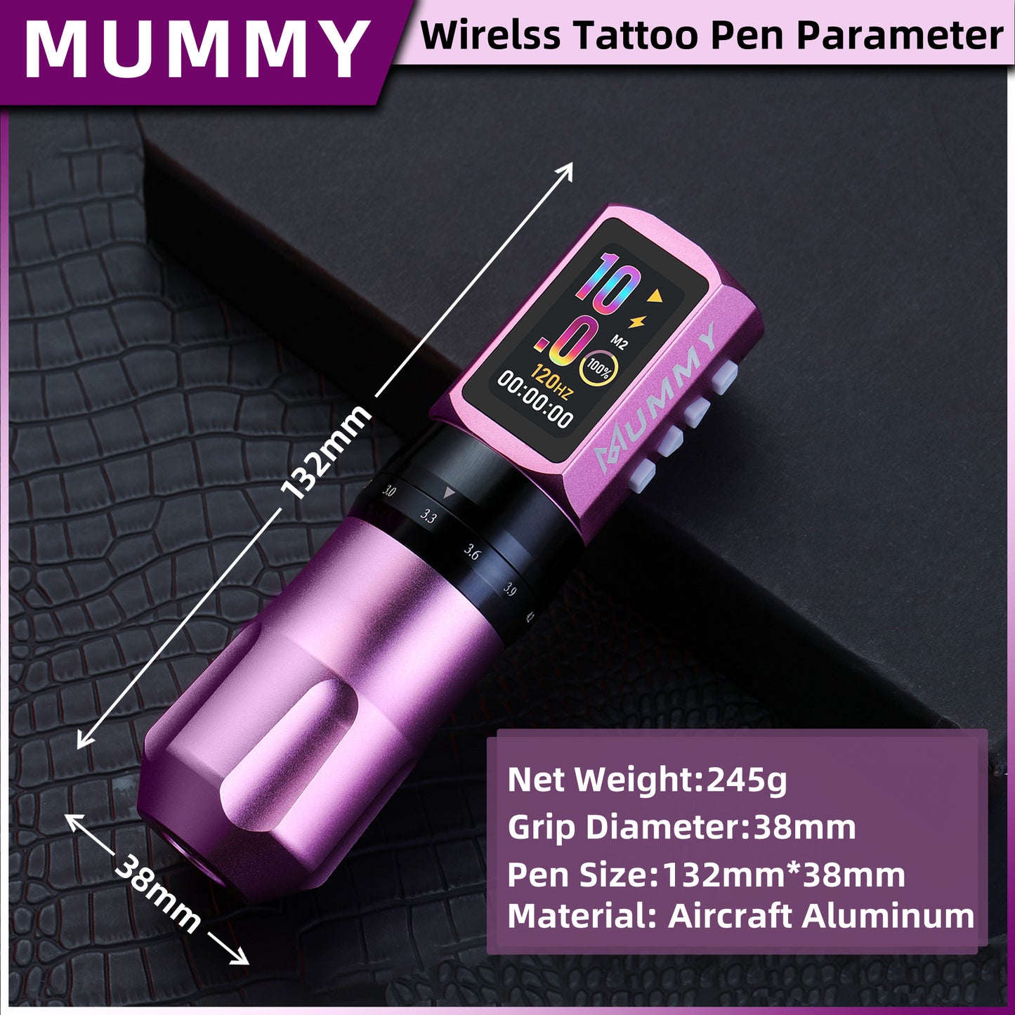 MUMMY SHORT PEN Adjustable Stroke (Pink)