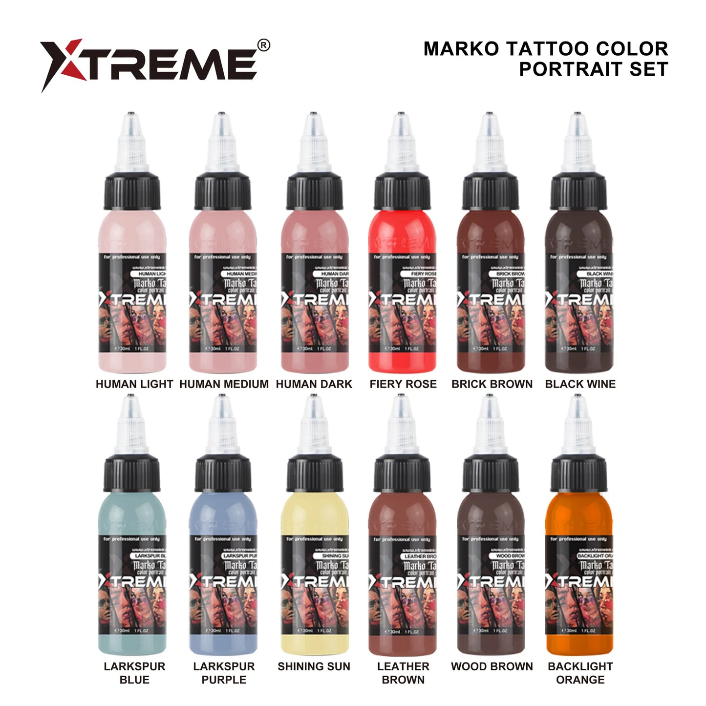 XTREME INK - MARKO COLOR PORTRAIT SET 1oz (12pcs)