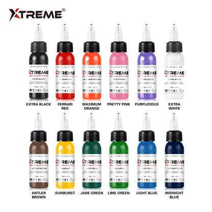 XTREME INK - PRIMARY COLOR SET 1oz (12pcs)