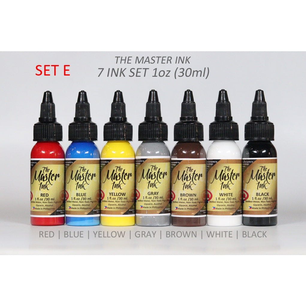 THE MASTER INK 7pcs Colors SET - ½oz | 1oz