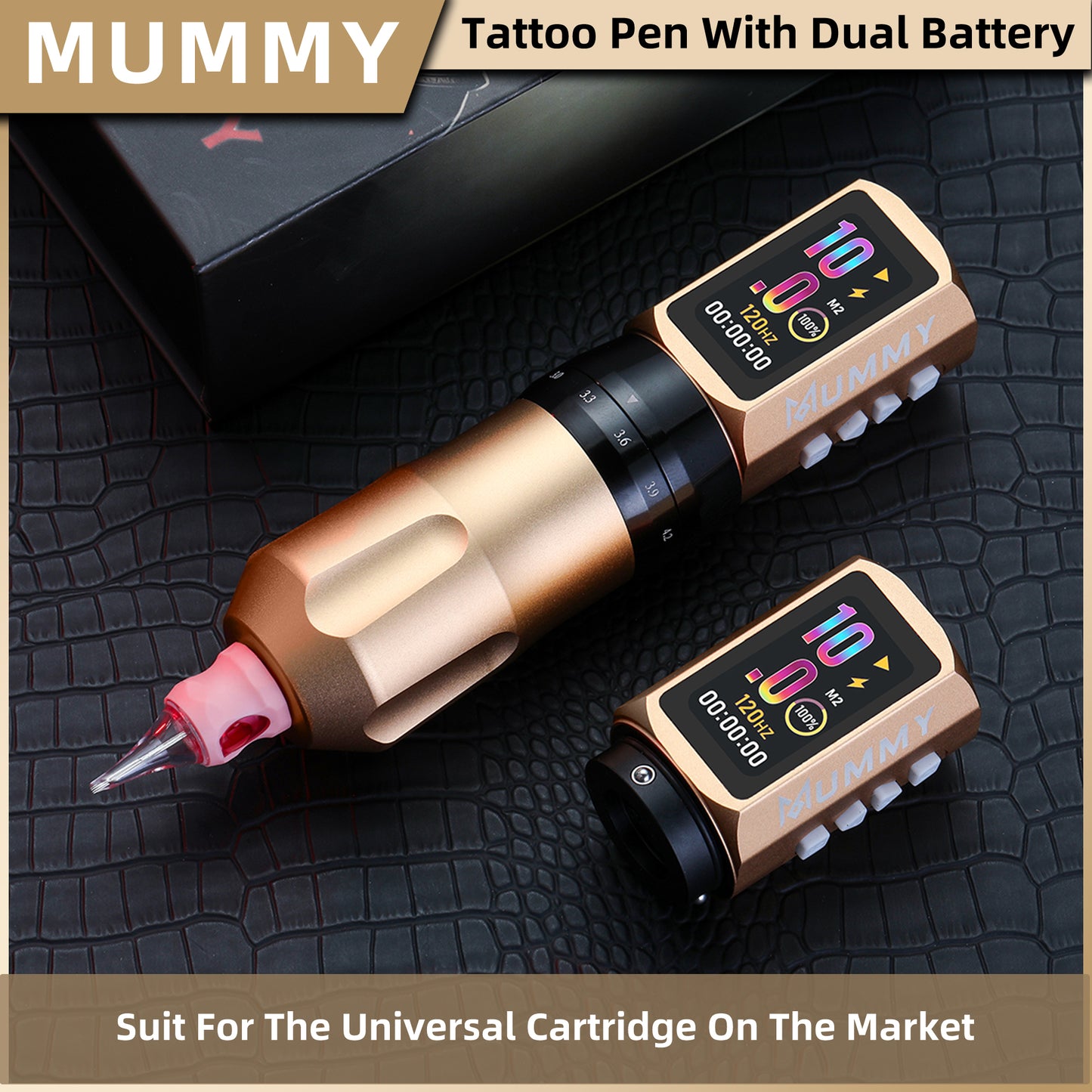 MUMMY SHORT PEN Adjustable Stroke (Gold)