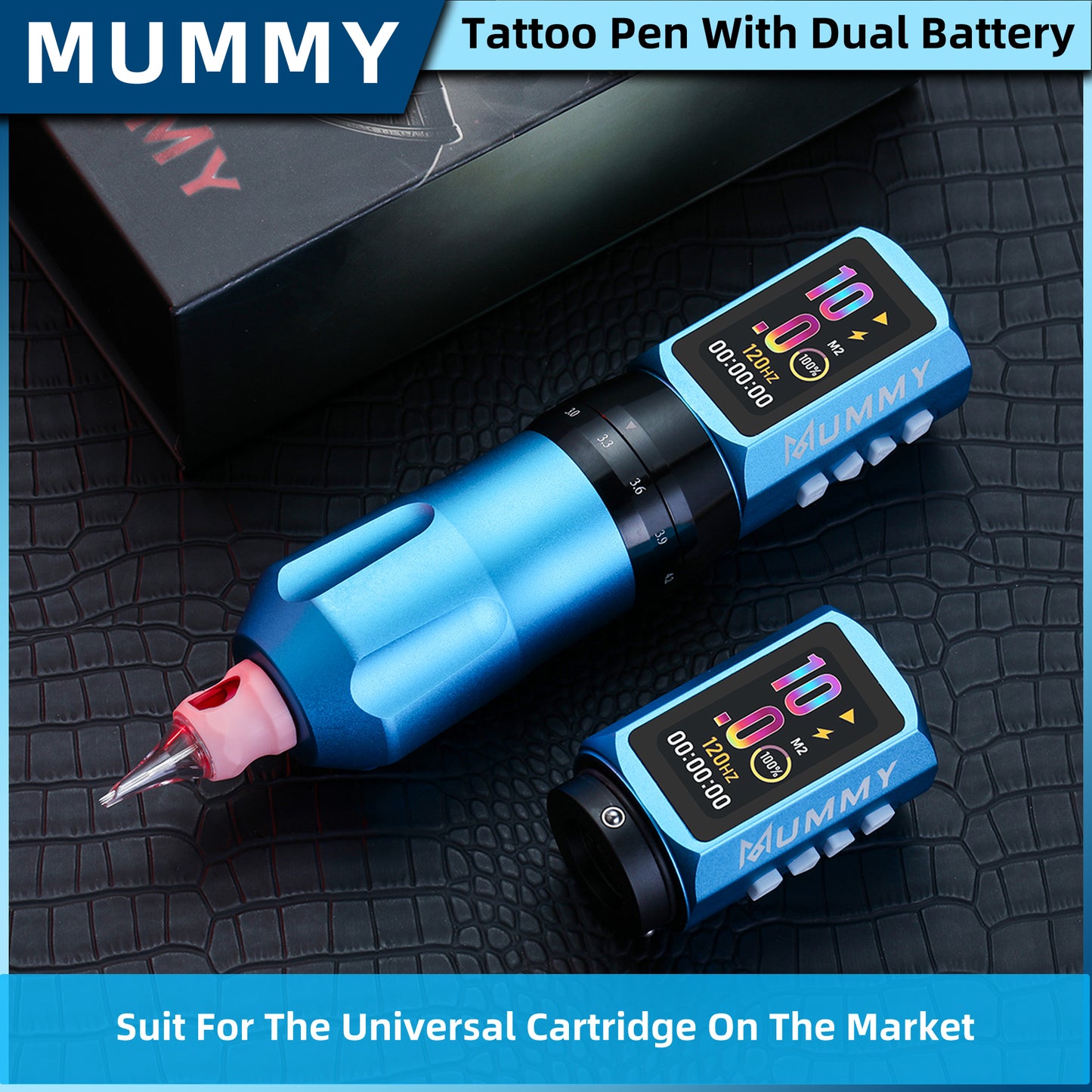 MUMMY SHORT PEN Adjustable Stroke (Blue)