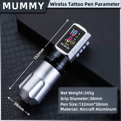MUMMY SHORT PEN Adjustable Stroke (Silver)