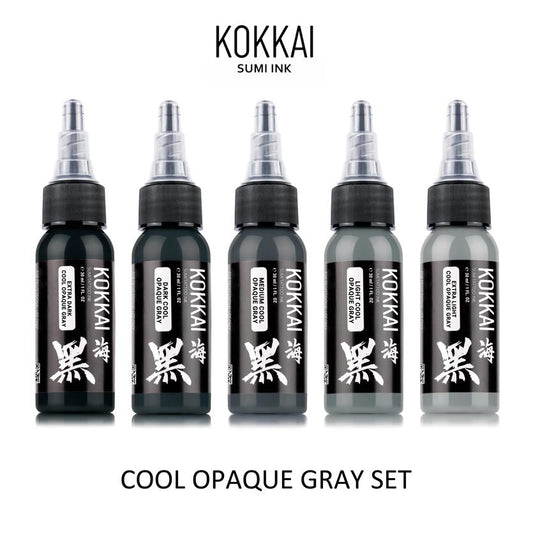 Kokkai Sumi Ink COOL OPAQUE GRAY SET (5 Colors)