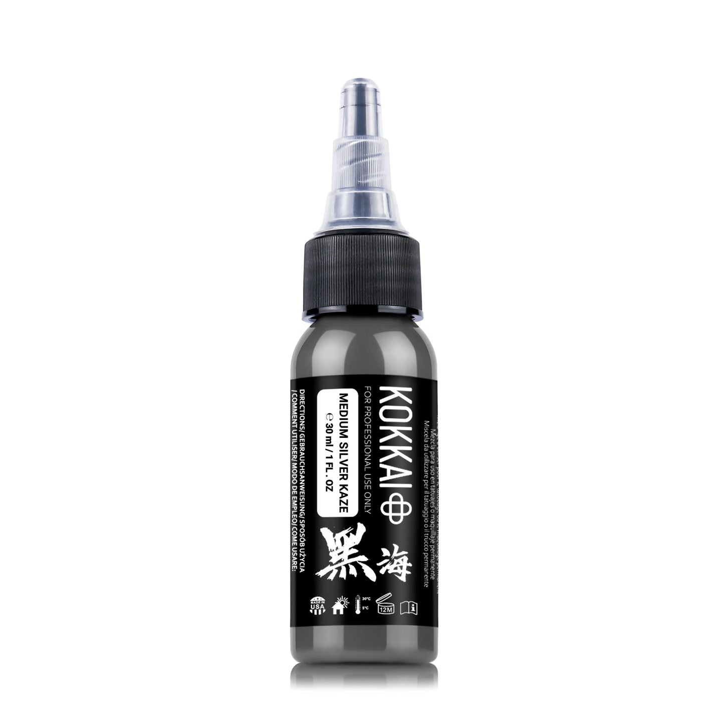 Kokkai Sumi Ink MEDIUM SILVER KAZE ½oz | 1oz