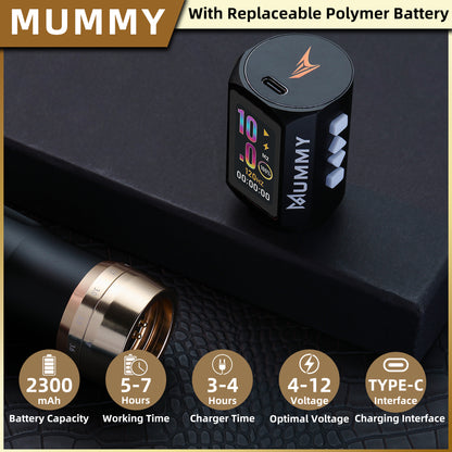 MUMMY SHORT PEN Adjustable Stroke (Black)
