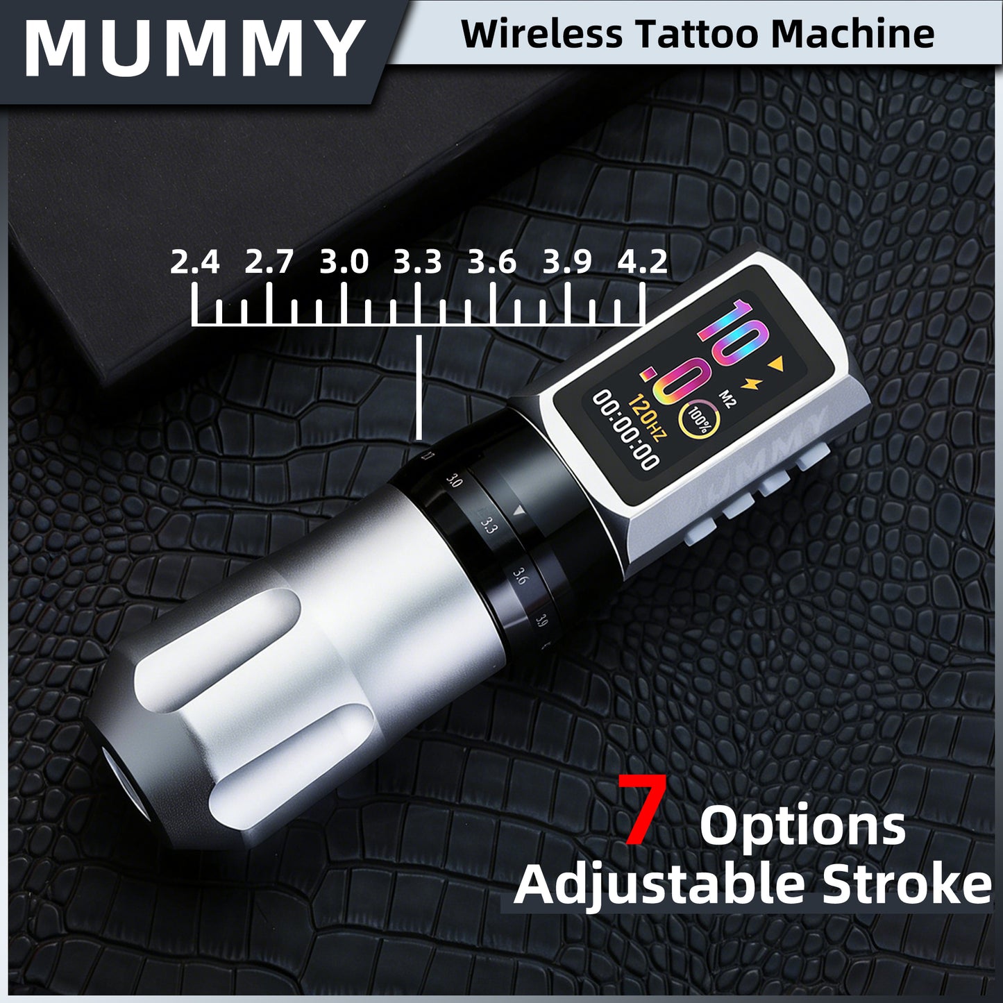MUMMY SHORT PEN Adjustable Stroke (Silver)