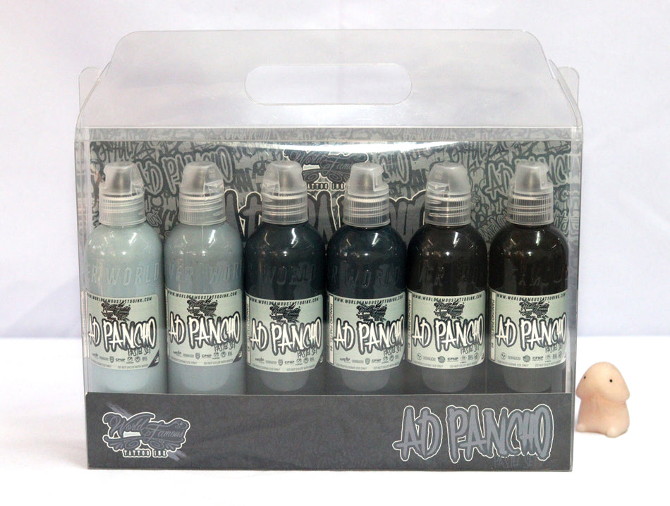 World Famous 6pcs A.D. PANCHO PASTEL GREY INK SET 1oz | 4oz