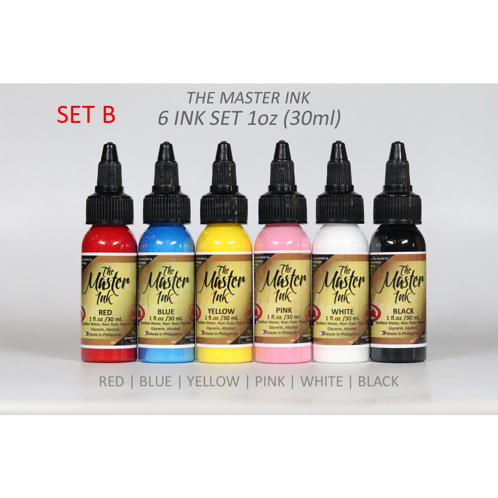 THE MASTER INK 6pcs COLOR SET - ½oz | 1oz