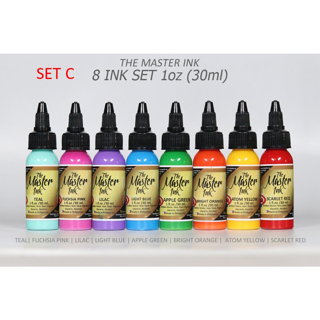 THE MASTER INK 8pcs Color Set - ½oz | 1oz