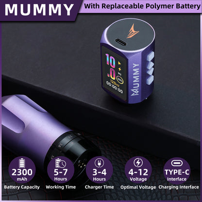MUMMY SHORT PEN Adjustable Stroke (Purple)
