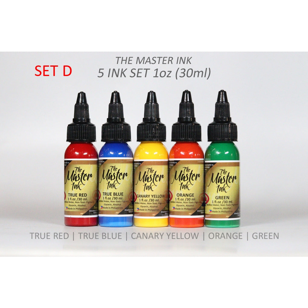 THE MASTER INK 5pcs COLOR SET - ½oz | 1oz