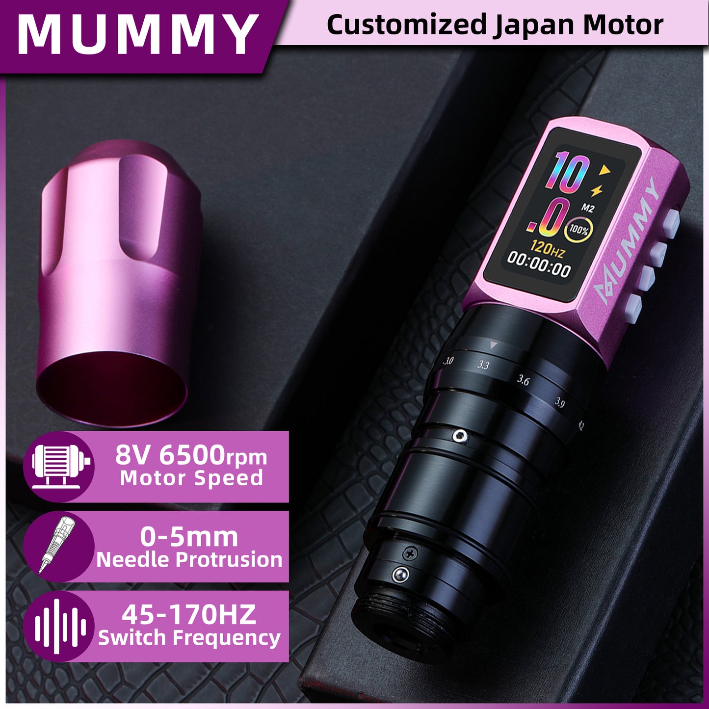 MUMMY SHORT PEN Adjustable Stroke (Pink)