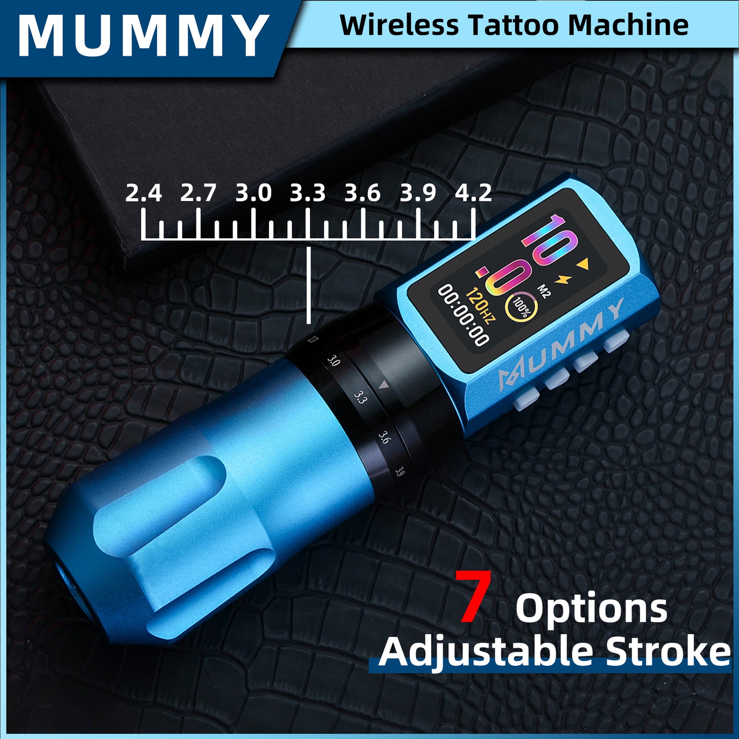 MUMMY SHORT PEN Adjustable Stroke (Blue)