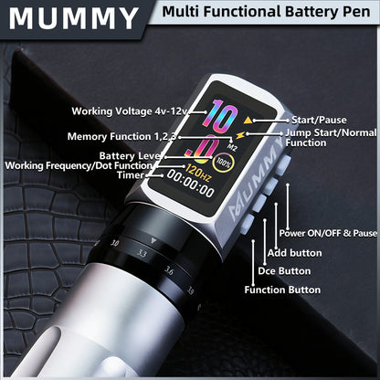MUMMY SHORT PEN Adjustable Stroke (Silver)