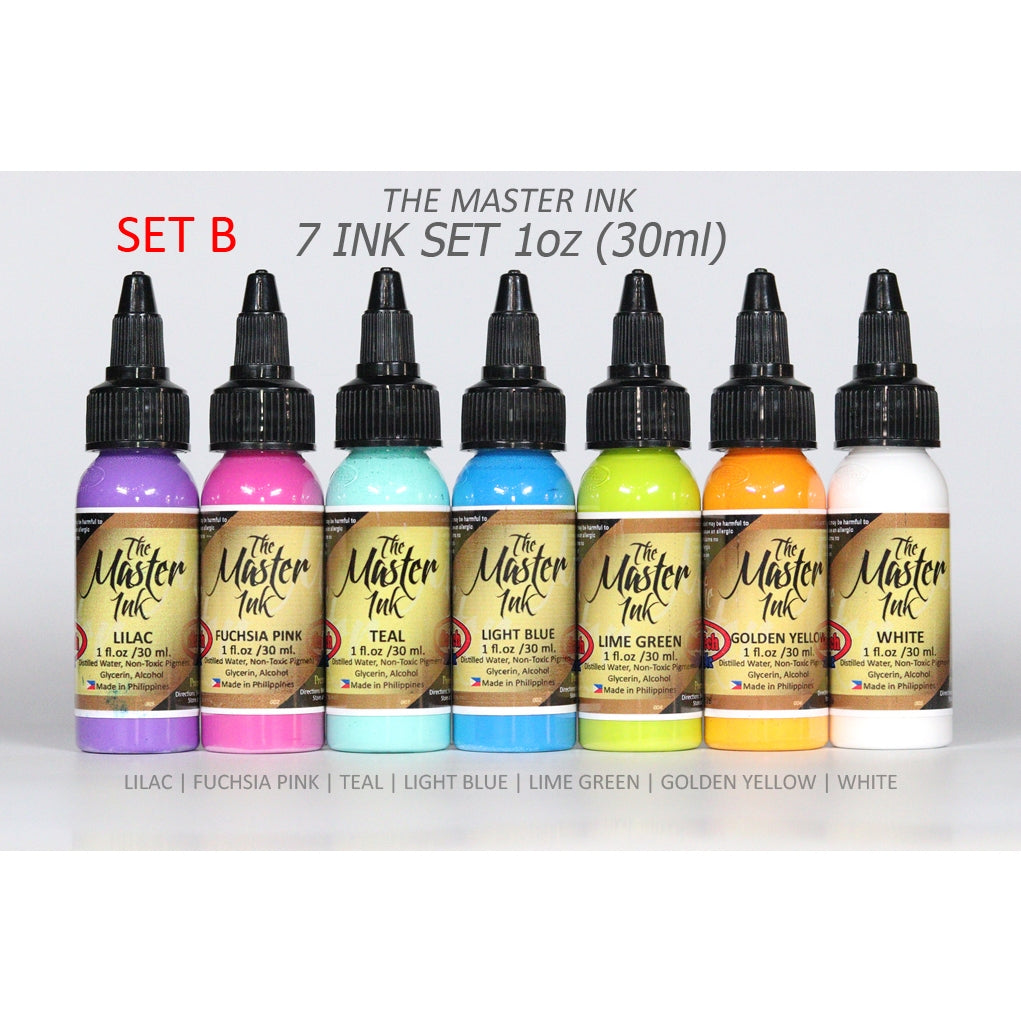 THE MASTER INK 7pcs Colors SET - ½oz | 1oz