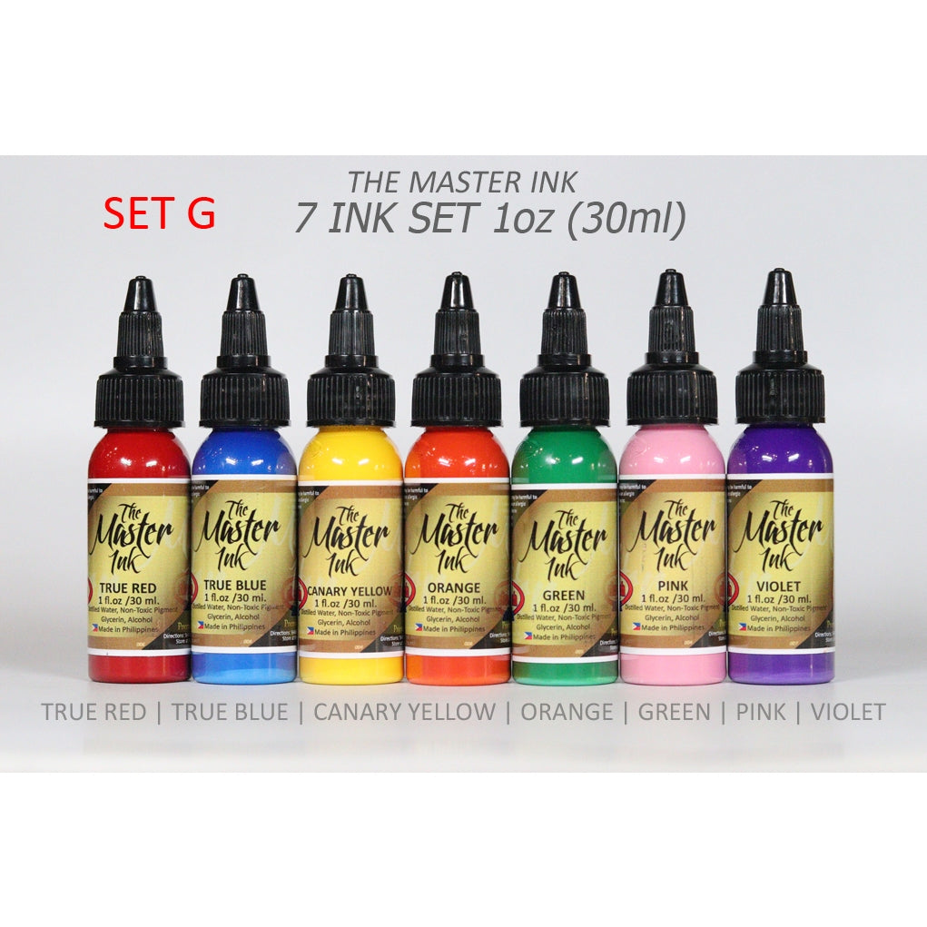THE MASTER INK 7pcs Colors SET - ½oz | 1oz