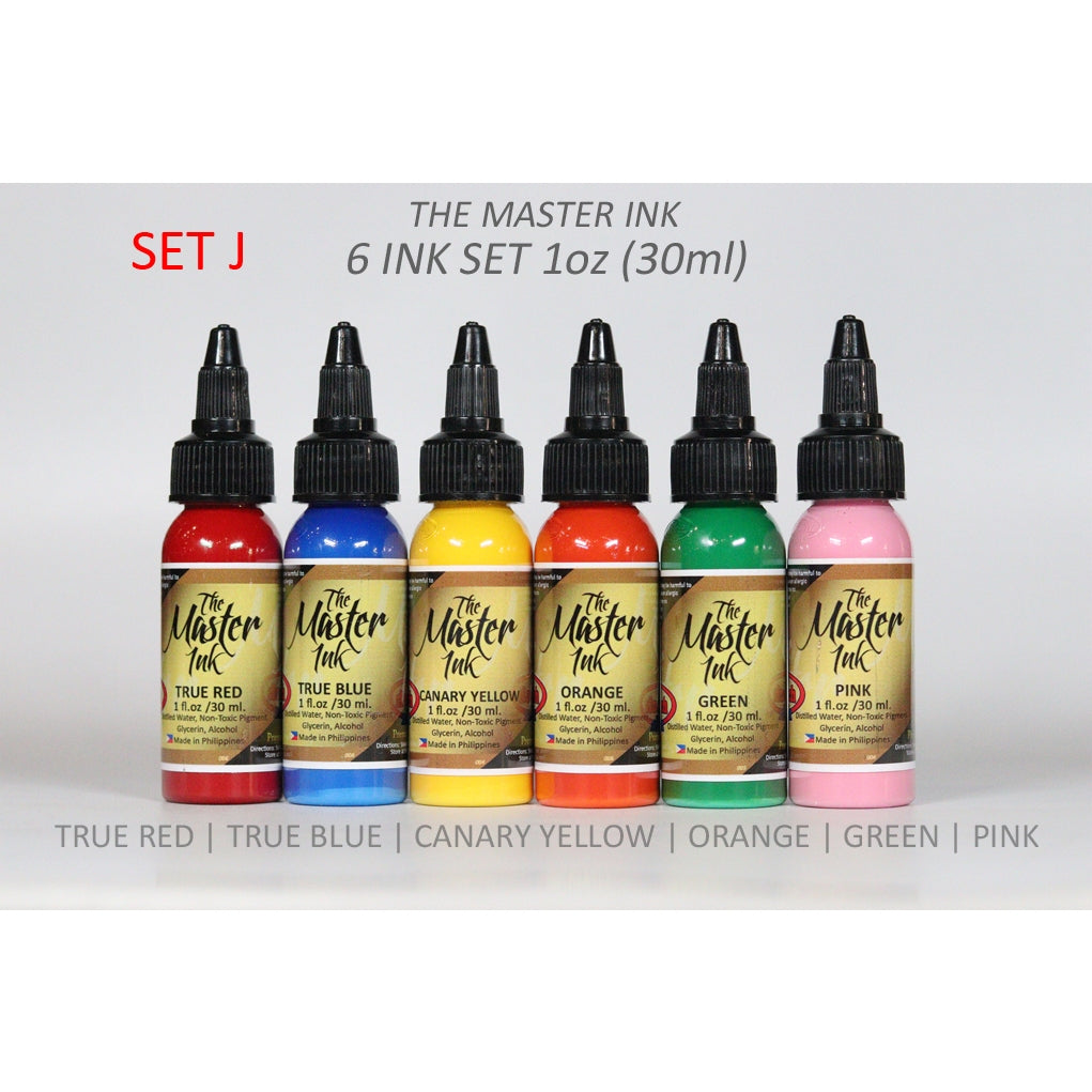 THE MASTER INK 6pcs COLOR SET - ½oz | 1oz
