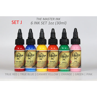 THE MASTER INK 6pcs COLOR SET - ½oz | 1oz
