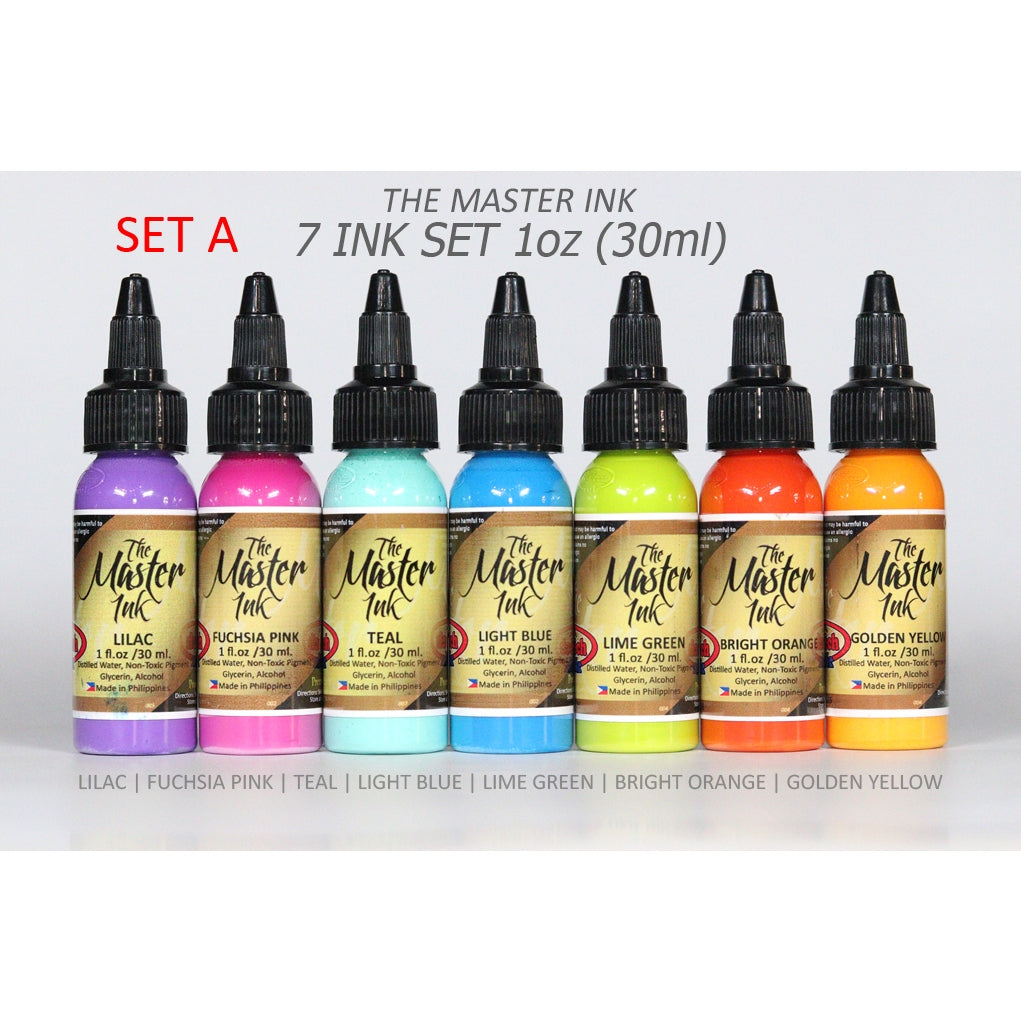 THE MASTER INK 7pcs Colors SET - ½oz | 1oz