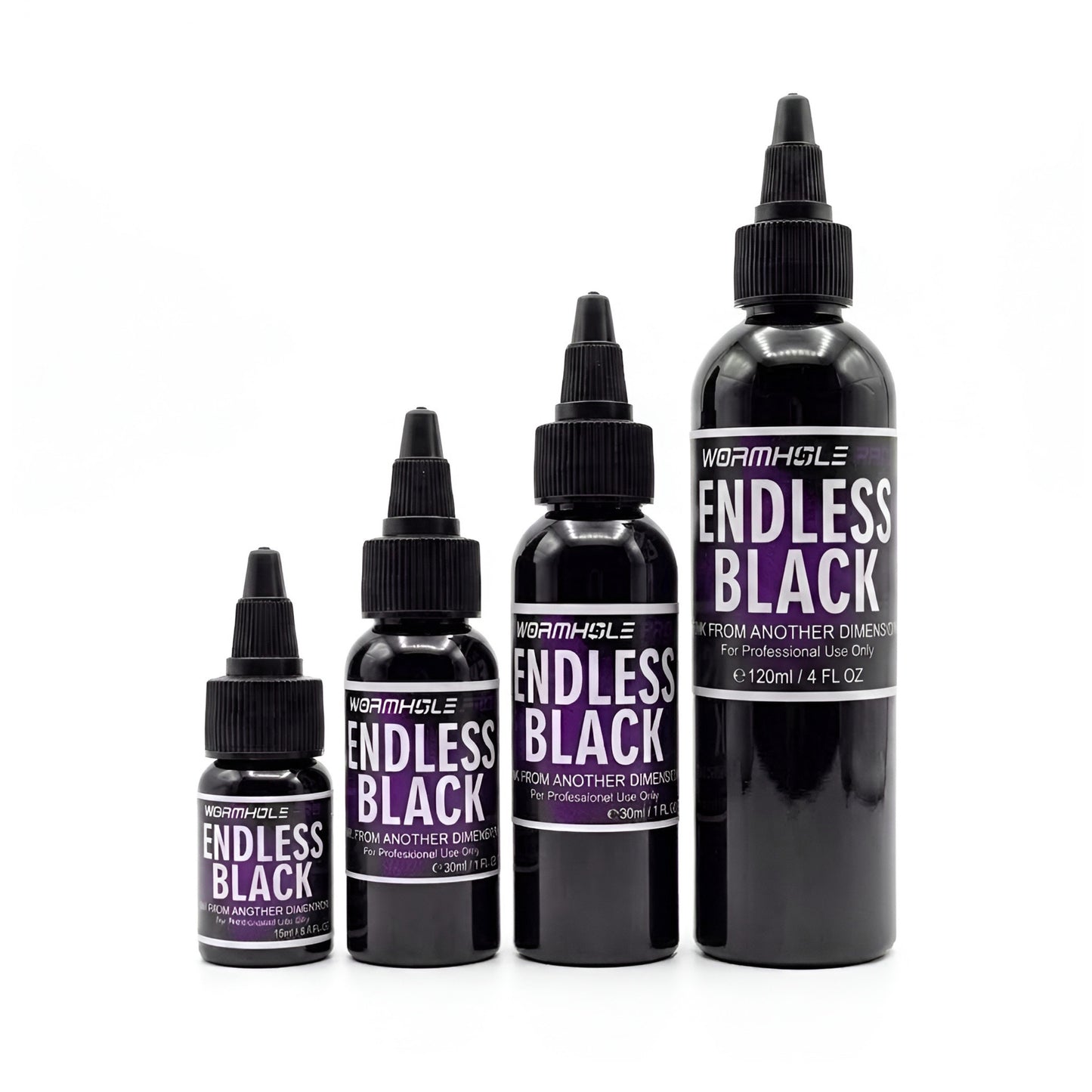 WormholePro ENDLESS BLACK INK - ½oz | 1oz | 2oz | 4oz | 8oz