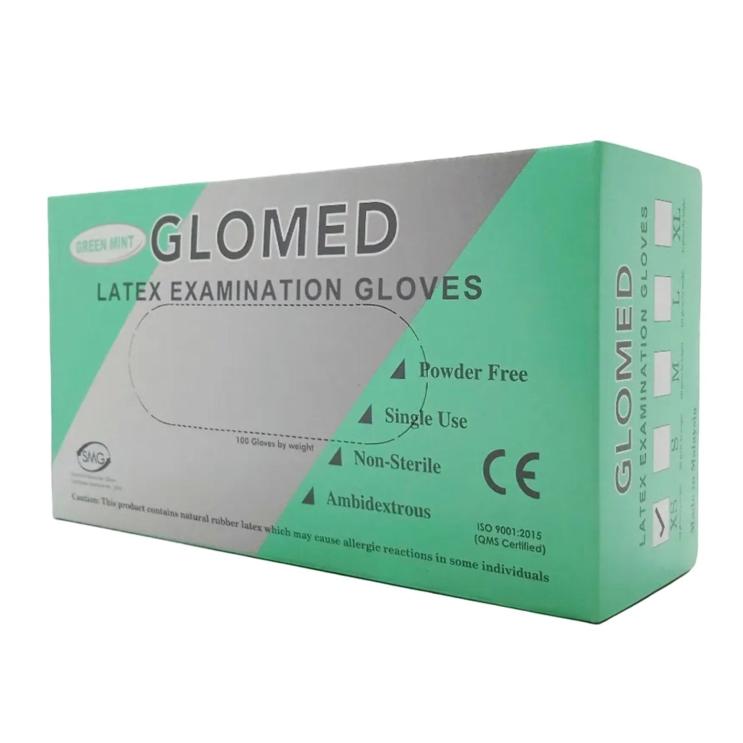 GLOMED Latex Gloves - Black | White | Mint