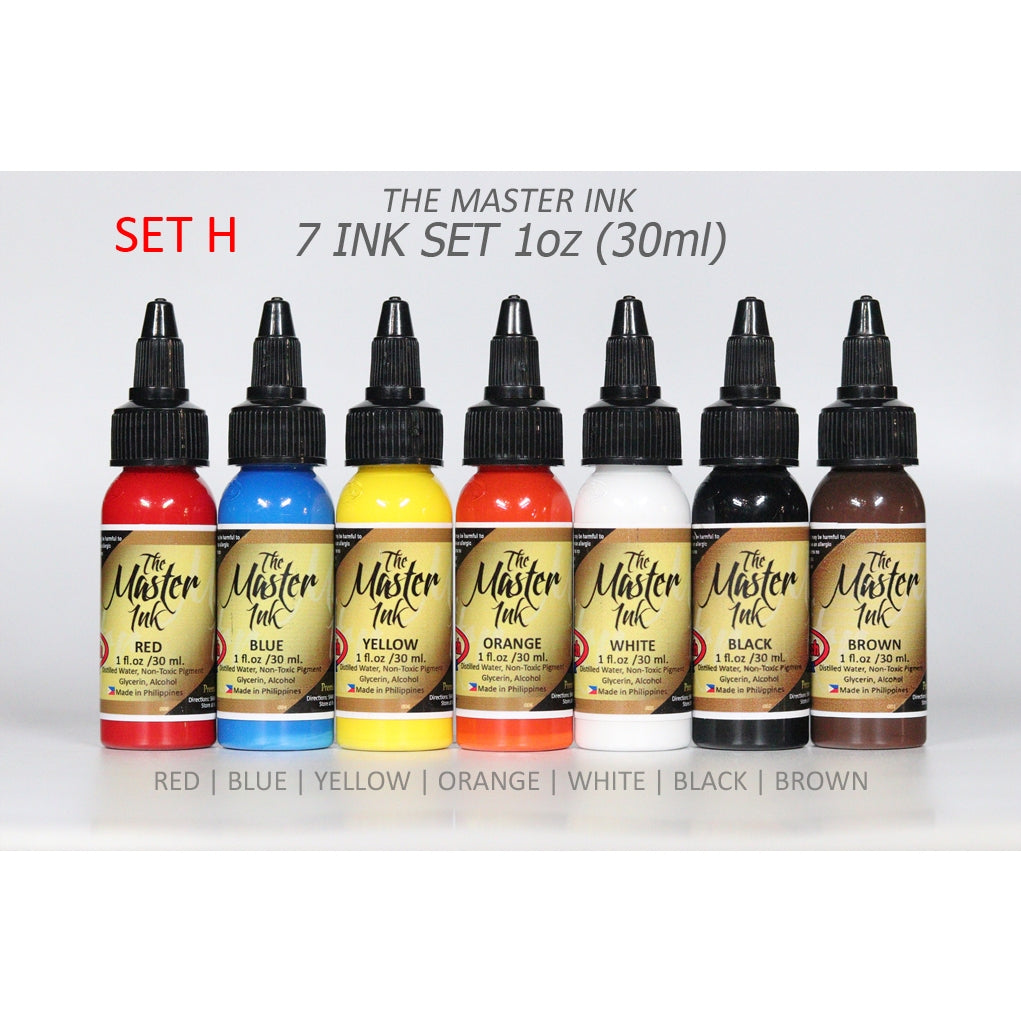 THE MASTER INK 7pcs Colors SET - ½oz | 1oz
