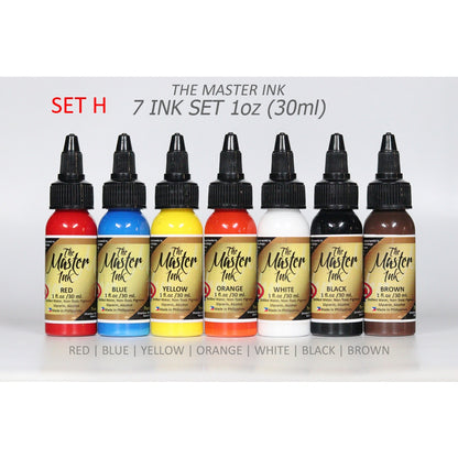 THE MASTER INK 7pcs Colors SET - ½oz | 1oz