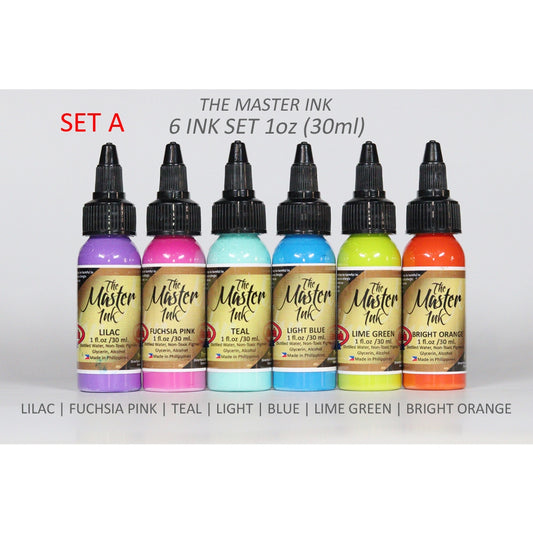 THE MASTER INK 6pcs COLOR SET - ½oz | 1oz