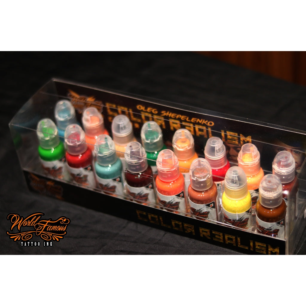 World Famous 16pcs OLEG SHEPELENKO REALISM COLOR INK SET 1oz