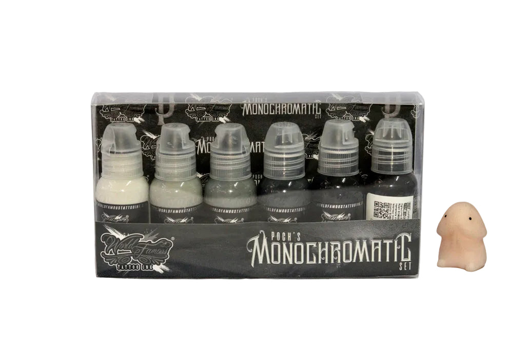 World Famous POCH MONOCHROMATIC TATTOO INK SET 1oz | 4oz