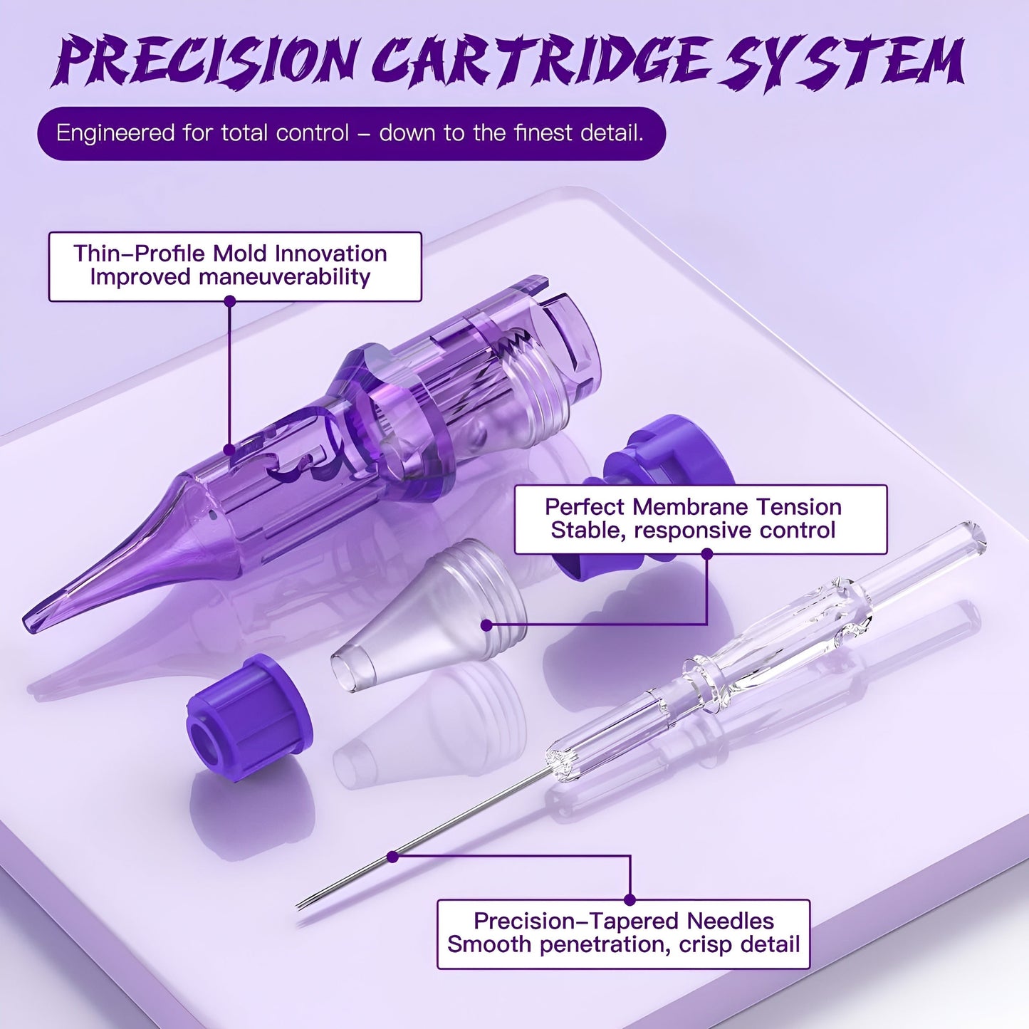 WORMHOLE TATTOO CARTRIDGE NEEDLE (purple)