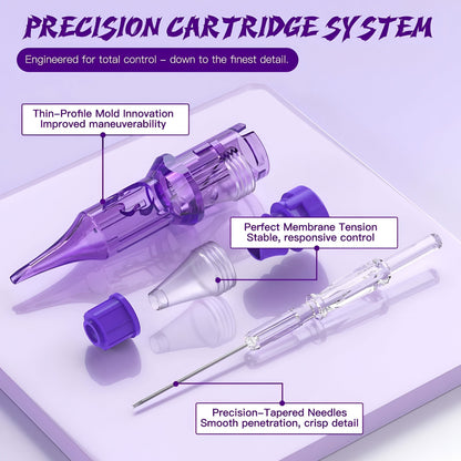 WORMHOLE TATTOO CARTRIDGE NEEDLE (purple)