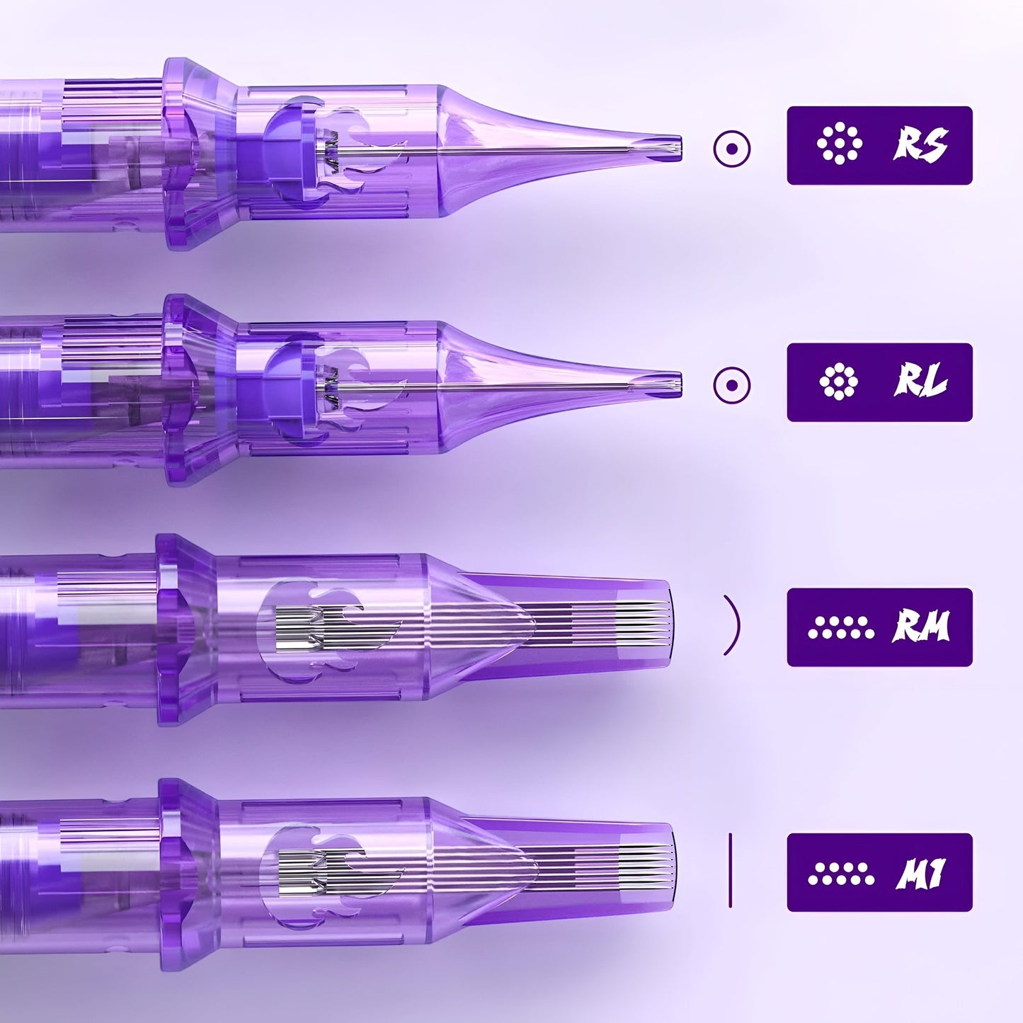 WORMHOLE TATTOO CARTRIDGE NEEDLE (purple)