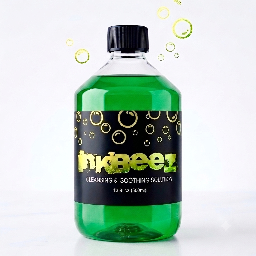 INKBEEZ CLEANSING AND SOOTHING SOLUTION 500ML