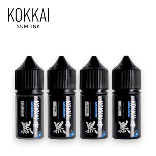 Kokkai Sumi Ink WHITEWASH SET 1oz (4pcs)