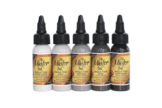 THE MASTER INK Opaque Gray Set 5pcs - ½oz & 1oz