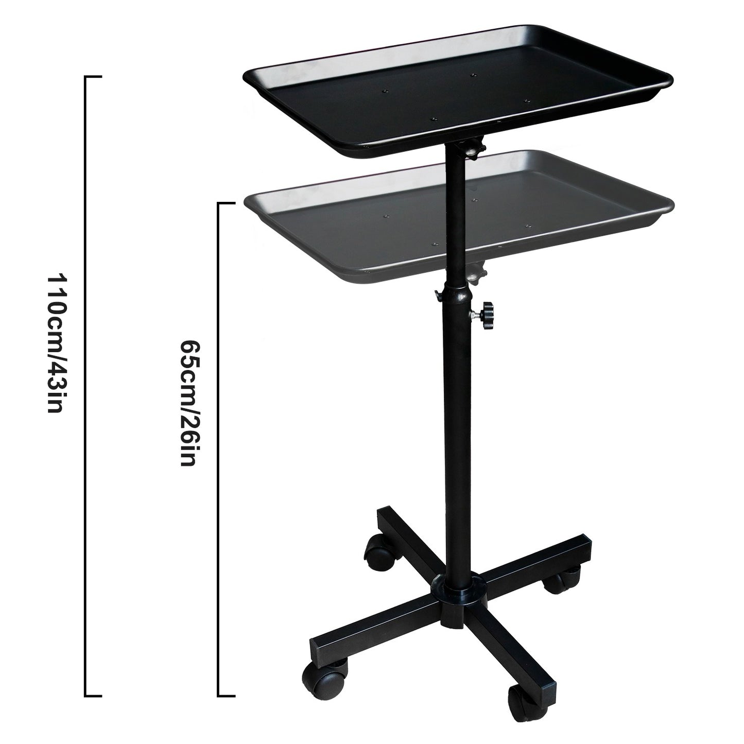 Tattoo Tray Rolling Adjustable Table