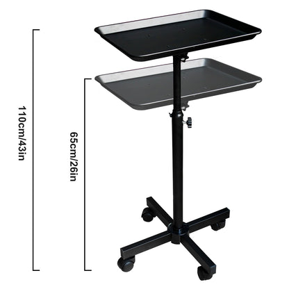Tattoo Tray Rolling Adjustable Table