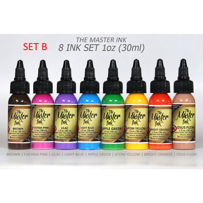 THE MASTER INK 8pcs Color Set - ½oz | 1oz