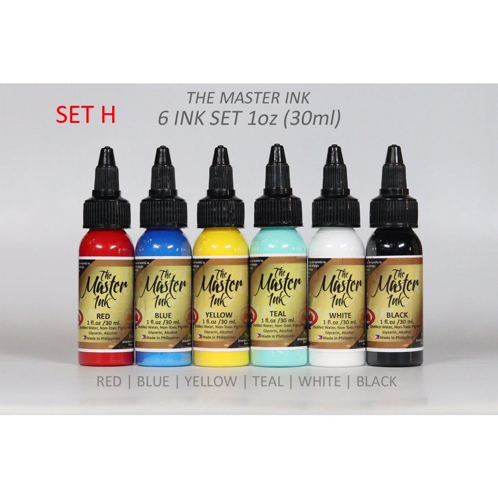 THE MASTER INK 6pcs COLOR SET - ½oz | 1oz